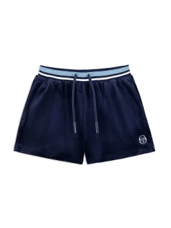 Adele Velour Short- Maritime Blue