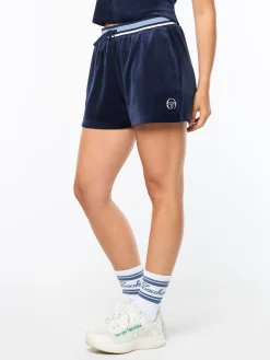 Adele Velour Short- Maritime Blue