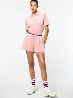 Adele Velour Short- Pale Mauve
