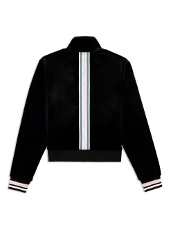 Adele Velour Track Jacket- Black Beauty