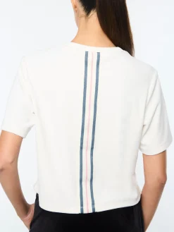 Adele Velour T-Shirt- Gardenia