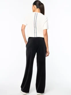 Adele Velour T-Shirt- Gardenia