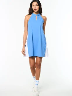 Agata Halter-Neck Dress- Ultramarine