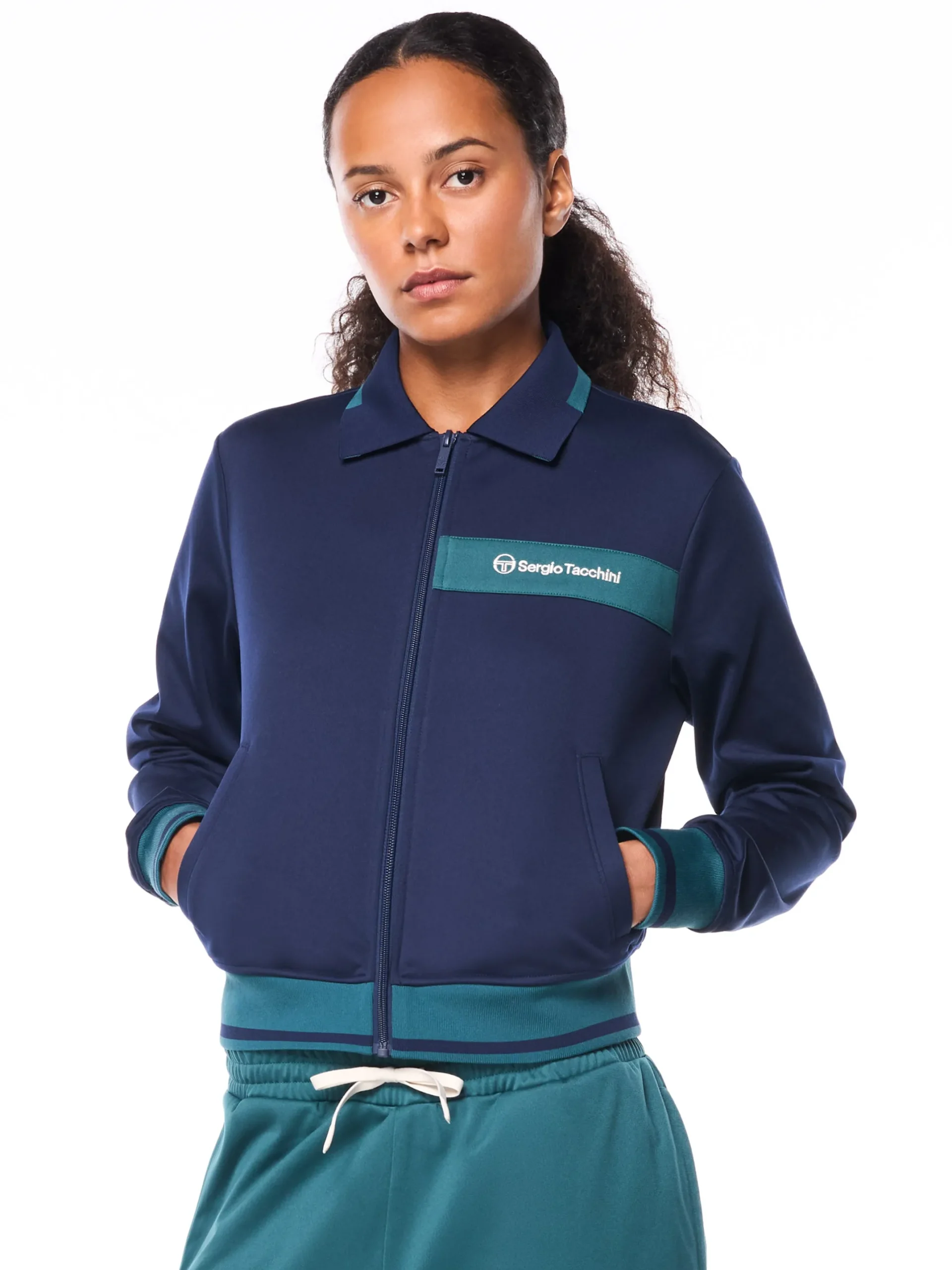 Amara Track Jacket-Maritime Blue