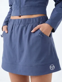 Aria Track Skirt- Blue Indigo