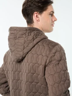 Aversa Quilted Hoodie- Morel
