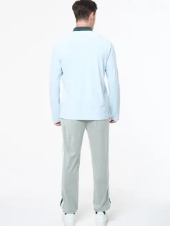 Banda Velour Polo- Baby Blue