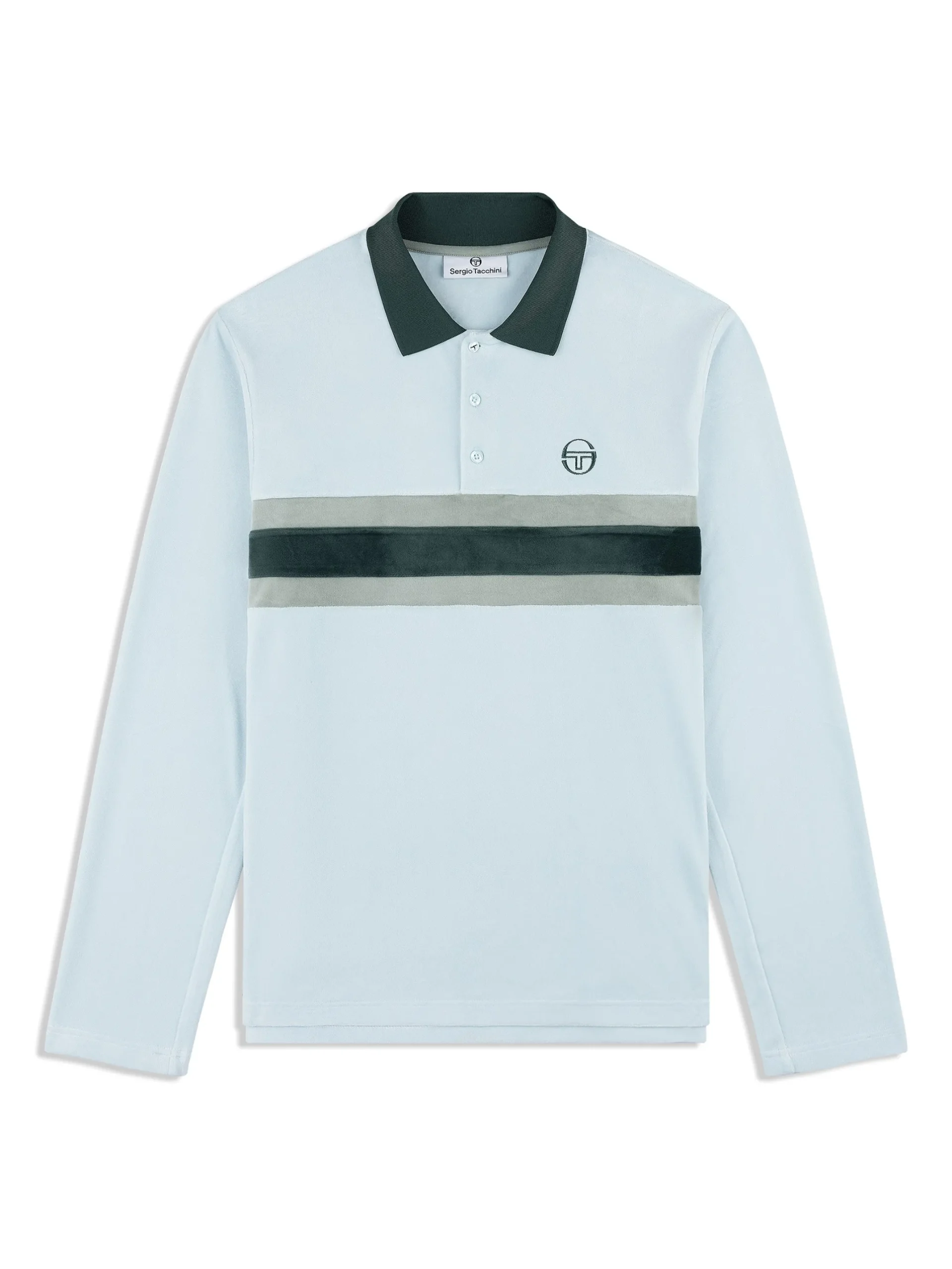 Banda Velour Polo- Baby Blue
