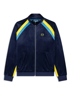 Banda Velour Track Jacket- Maritime Blue