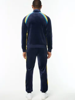 Banda Velour Track Jacket- Maritime Blue