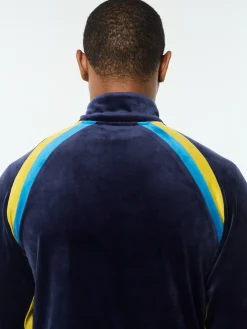 Banda Velour Track Jacket- Maritime Blue