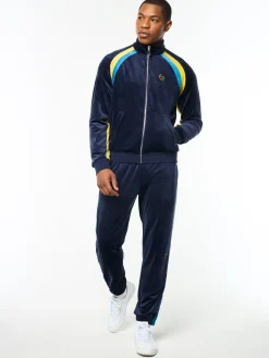 Banda Velour Track Jacket- Maritime Blue