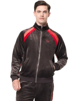 Banda Velour Track Jacket- Mulch