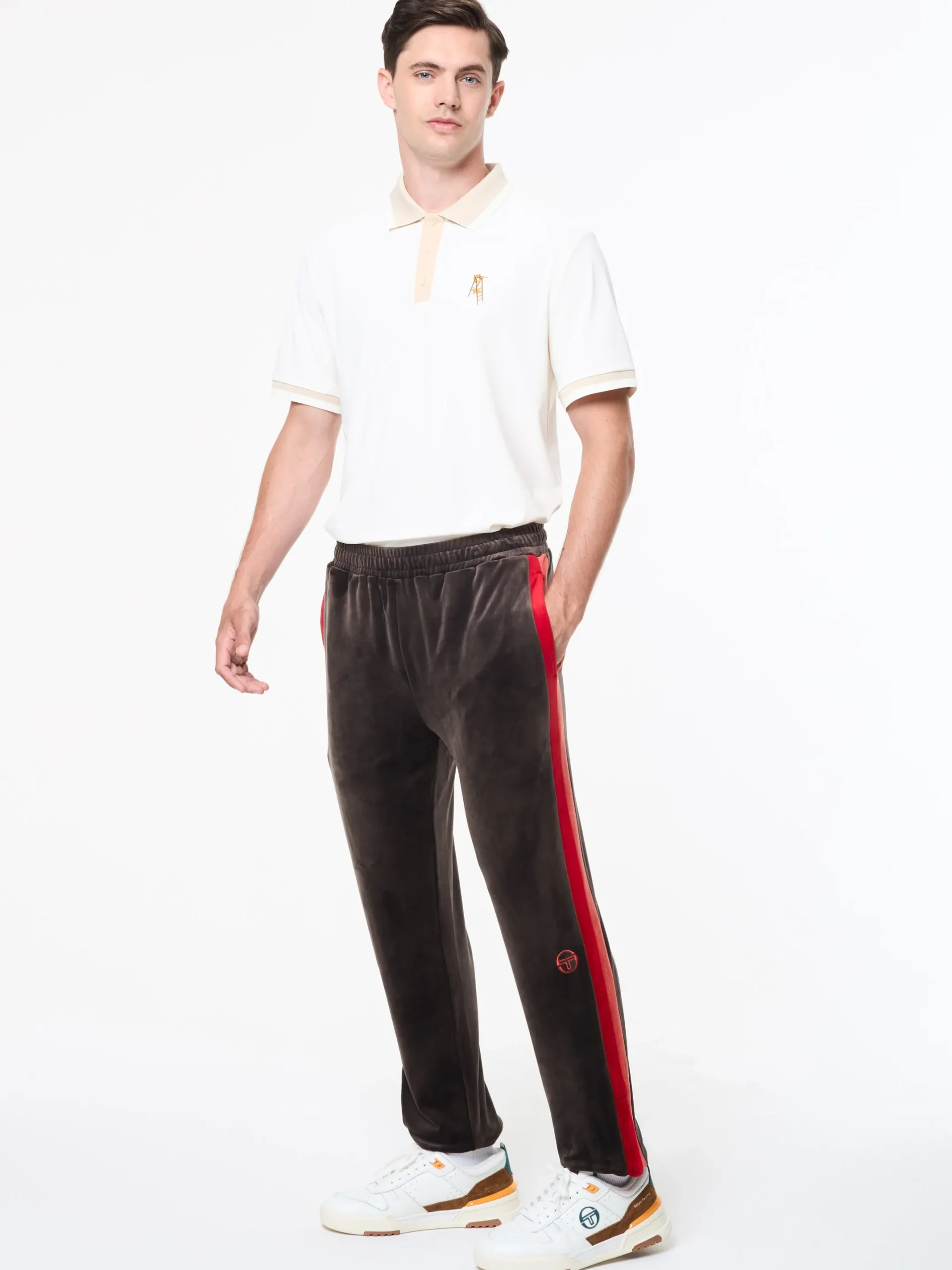 Banda Velour Track Pant- Mulch