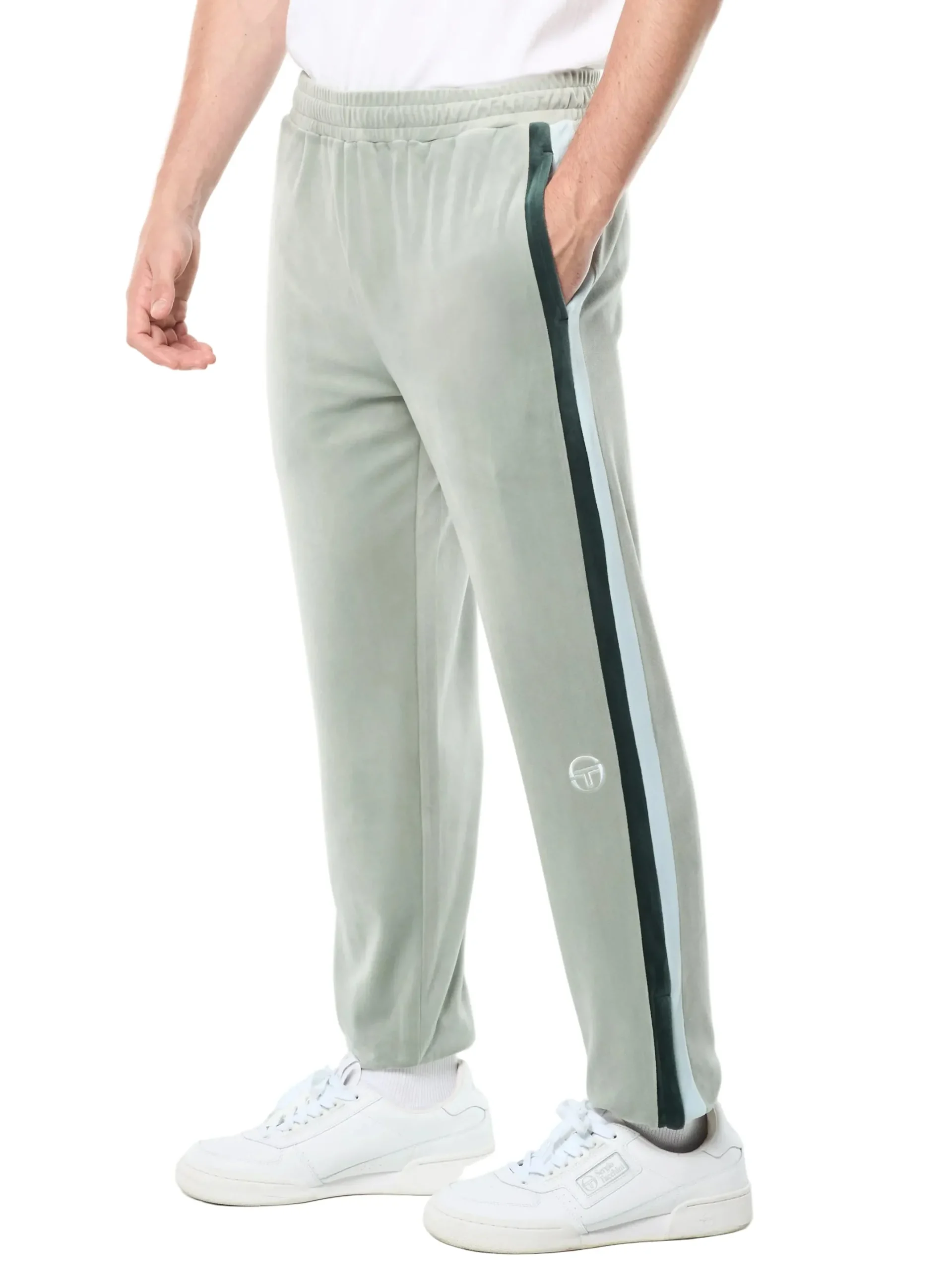 Banda Velour Track Pant- Slate Gray