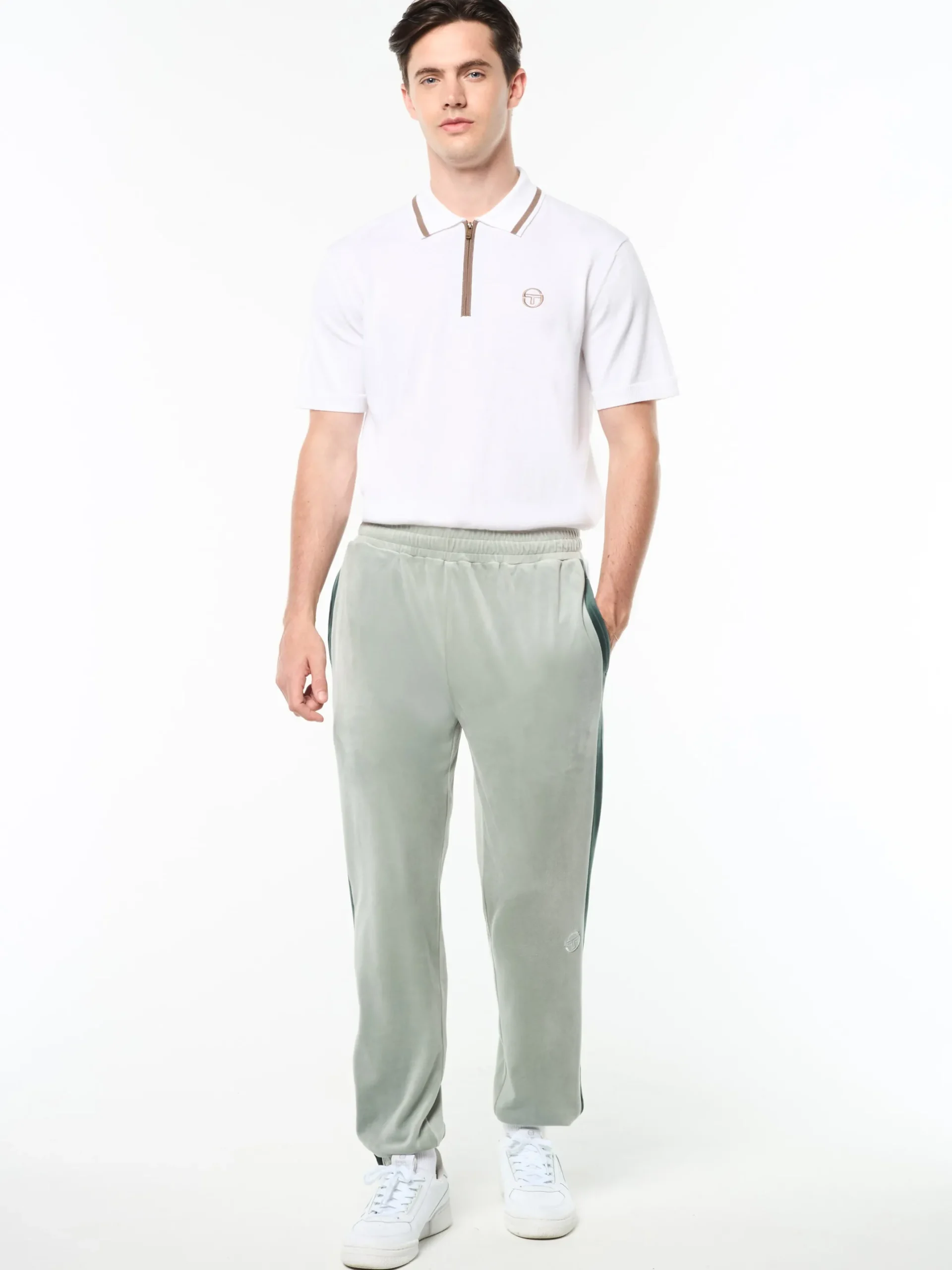 Banda Velour Track Pant- Slate Gray