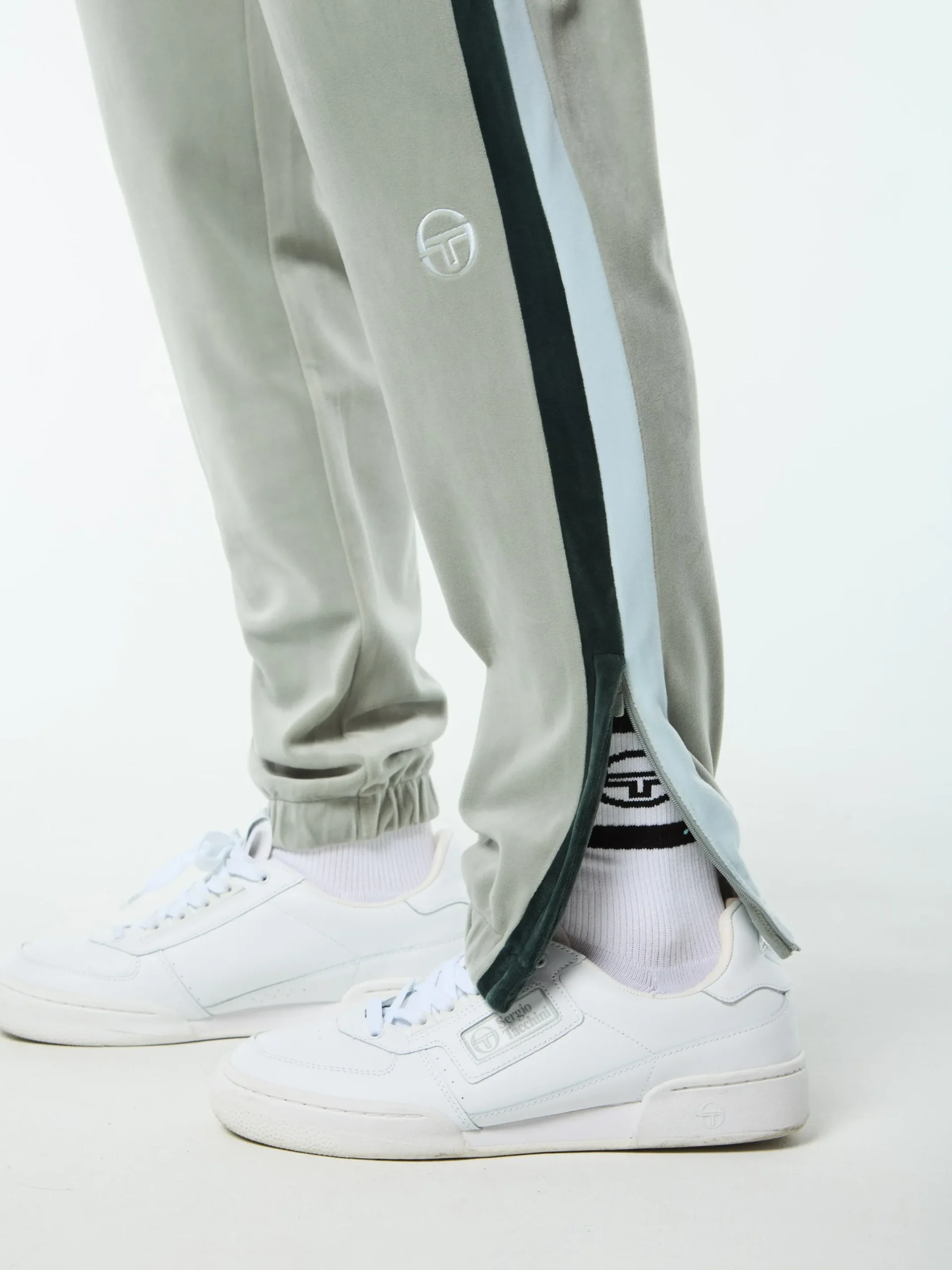 Banda Velour Track Pant- Slate Gray