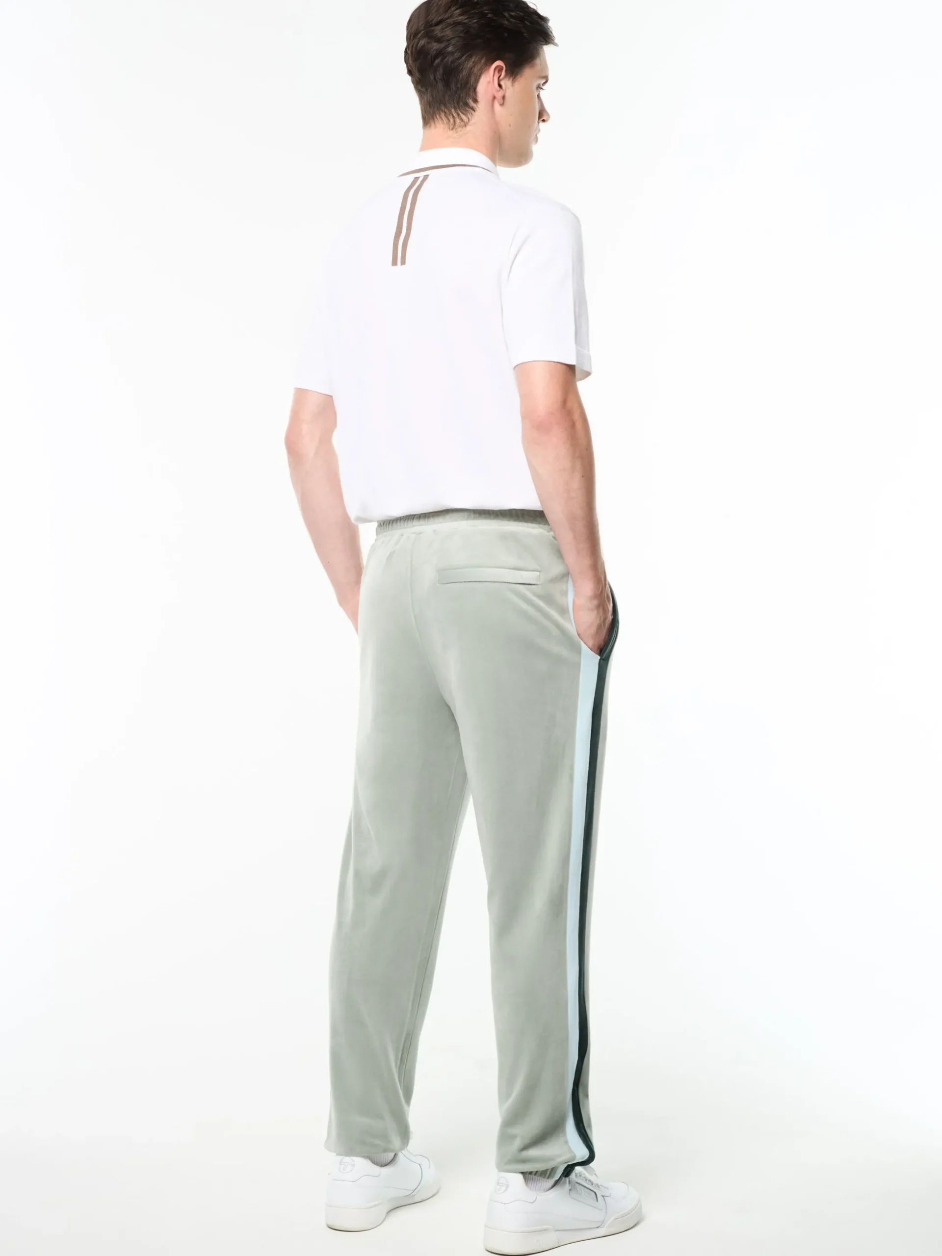 Banda Velour Track Pant- Slate Gray