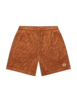 Bandiera Debossed Velour Short-Sugar Almond