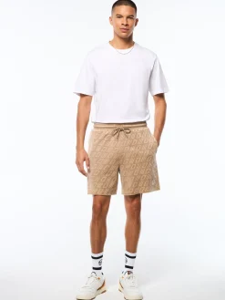 Bandiera Debossed Velour Short-Humus