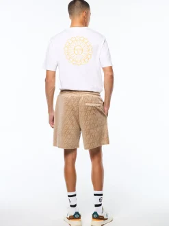 Bandiera Debossed Velour Short-Humus