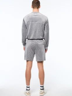 Bandiera Debossed Velour Short-Sleet