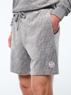 Bandiera Debossed Velour Short-Sleet