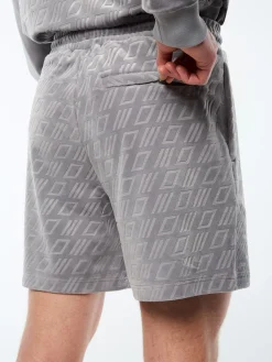 Bandiera Debossed Velour Short-Sleet