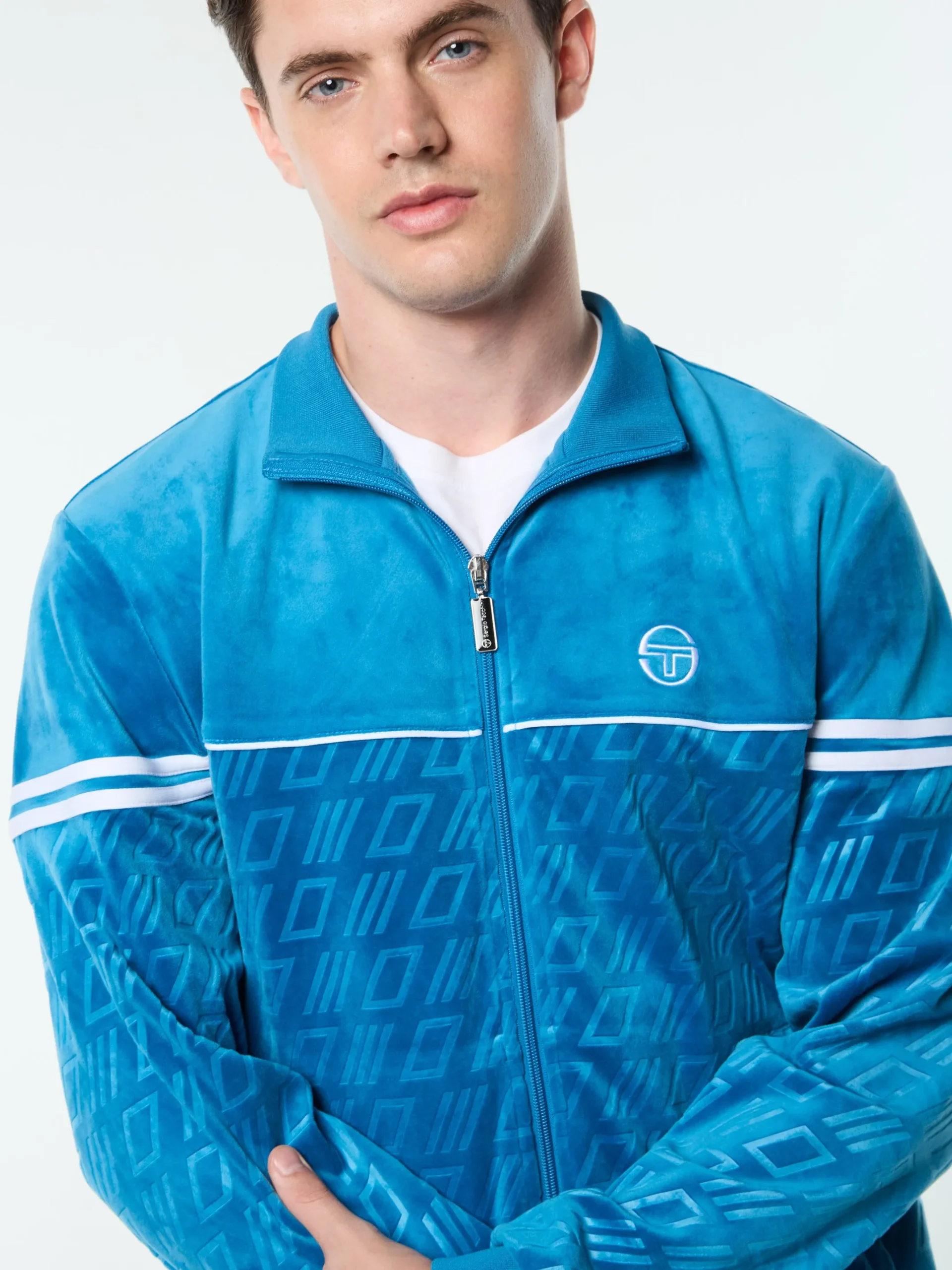 Bandiera Track Jacket- Mykonos Blue