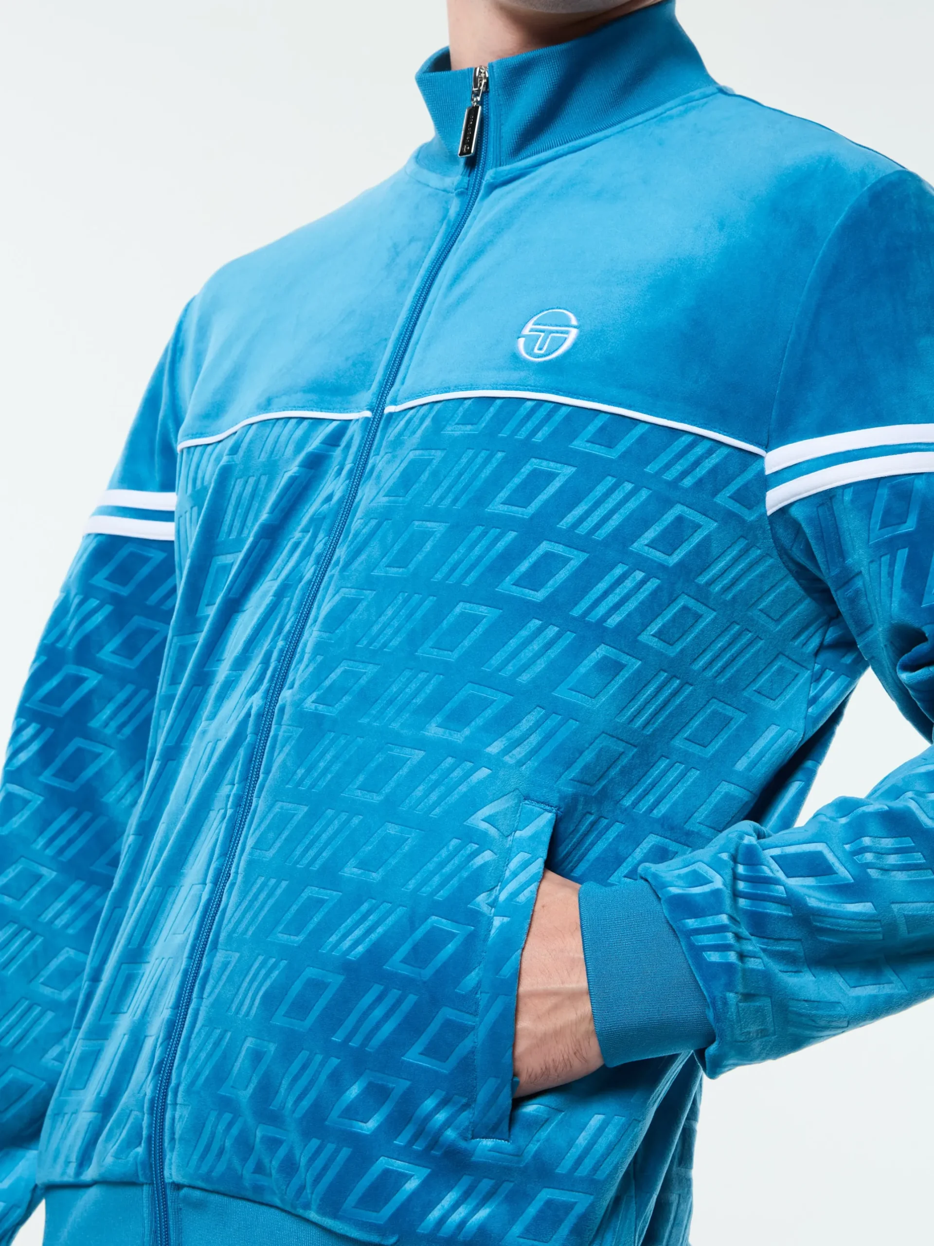 Bandiera Track Jacket- Mykonos Blue