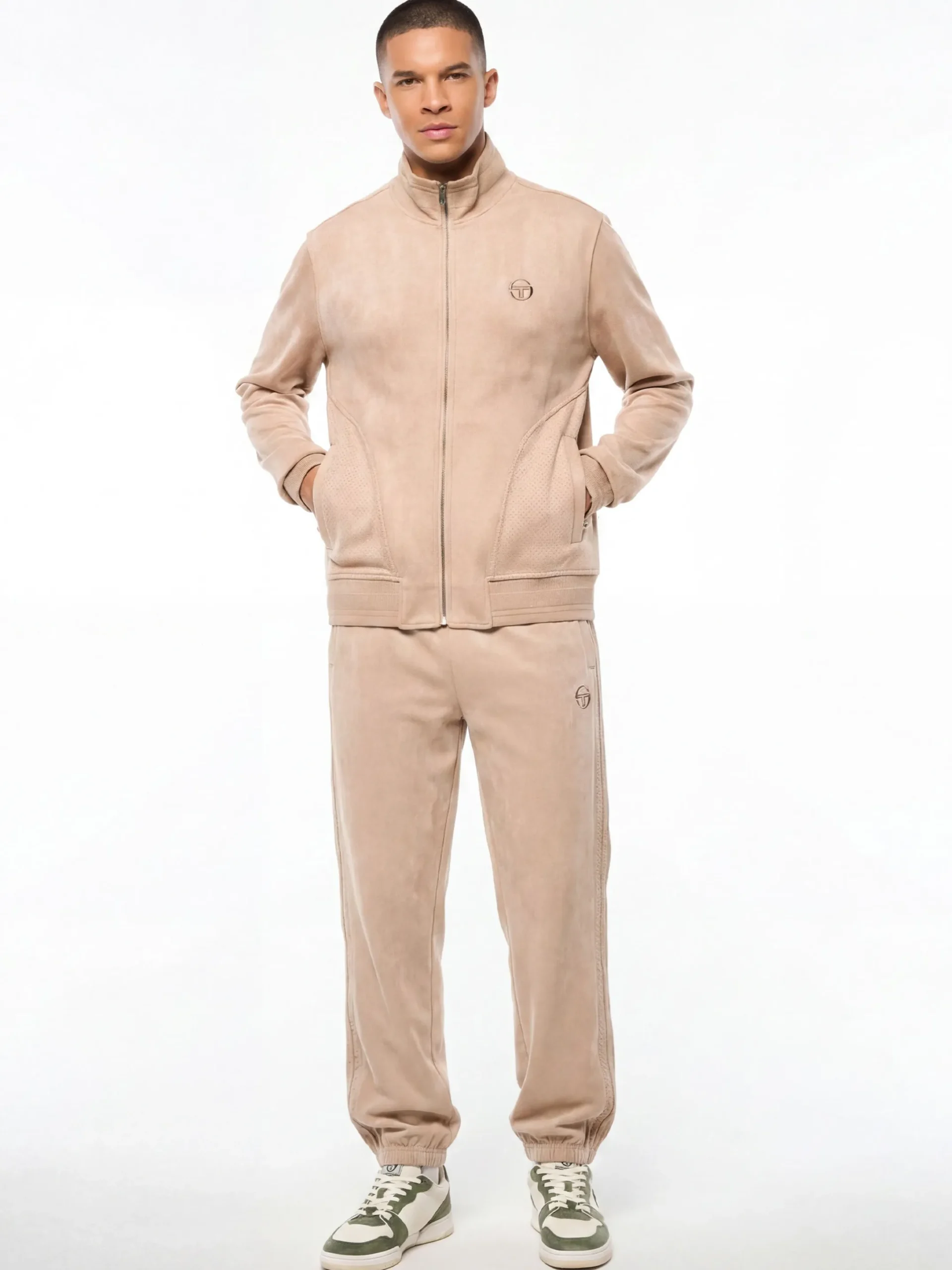 Camoscio Track Jacket- Humus