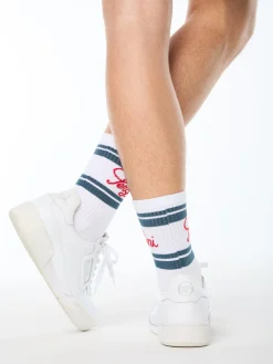 Classico Script Sock-Brilliant White
