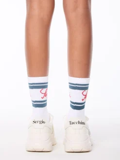 Classico Script Sock-Brilliant White