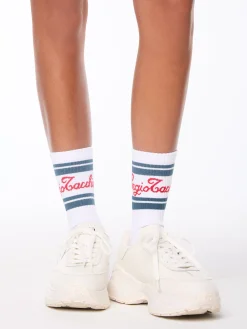 Classico Script Sock-Brilliant White