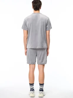 Cresta Velour Pocket T-Shirt-Sleet