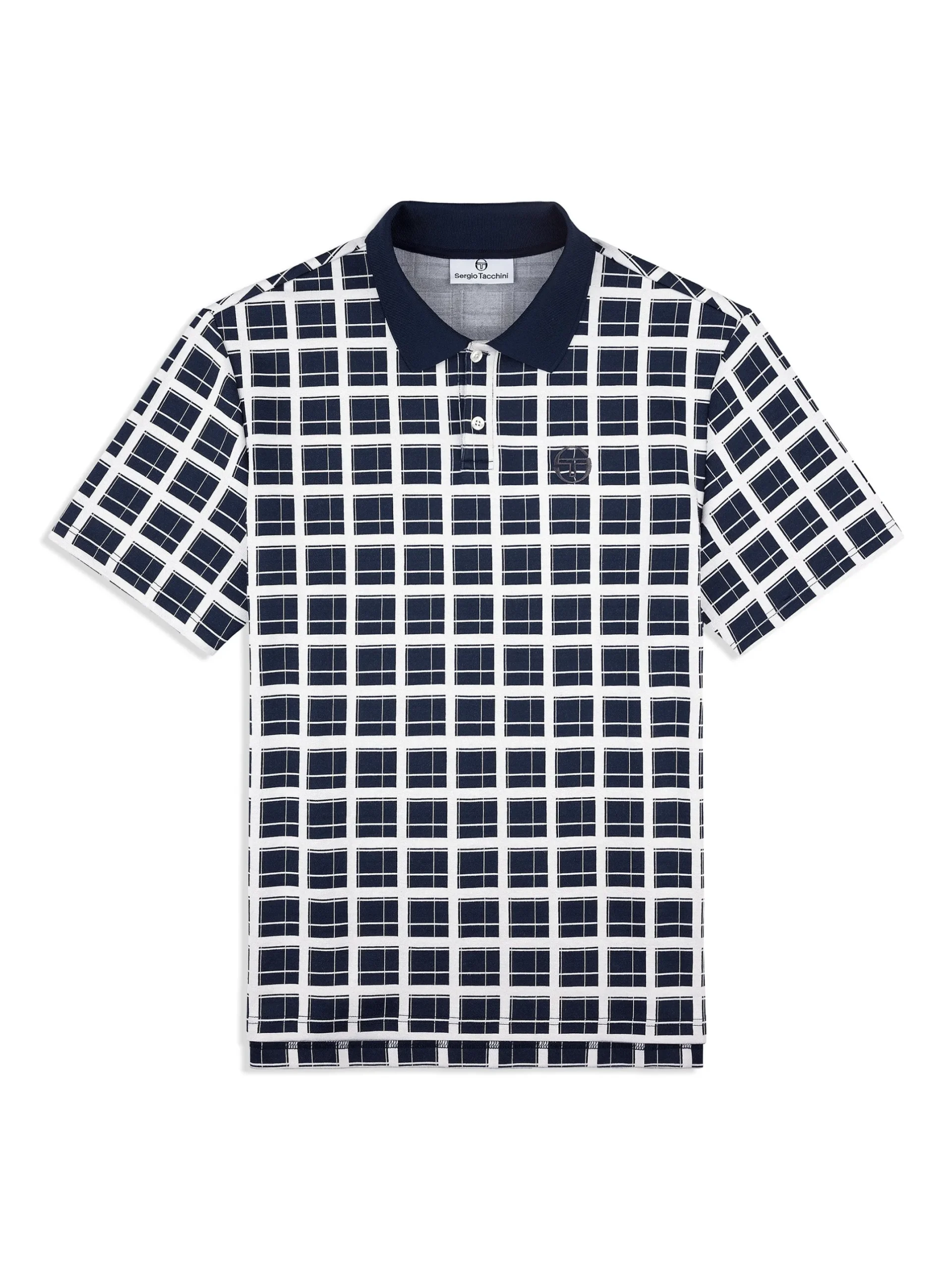 Damarindo Check Polo- Maritime Blue