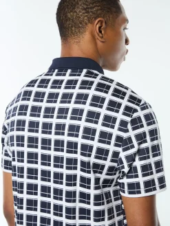 Damarindo Check Polo- Maritime Blue