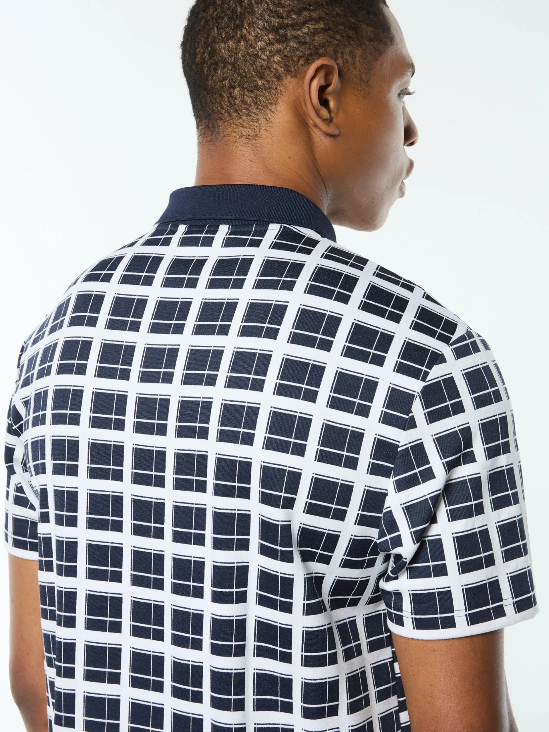 Damarindo Check Polo- Maritime Blue