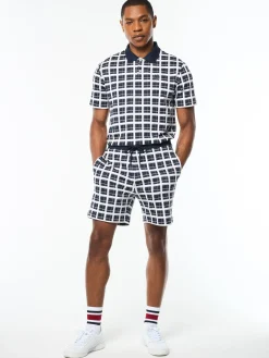 Damarindo Check Short- Maritime Blue