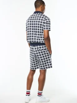 Damarindo Check Short- Maritime Blue