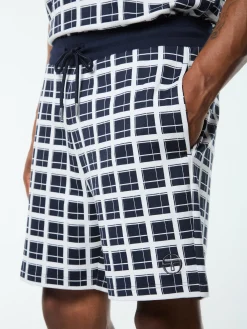 Damarindo Check Short- Maritime Blue