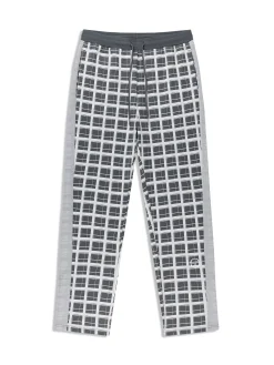 Damarindo Check Track Pant- Quiet Grey