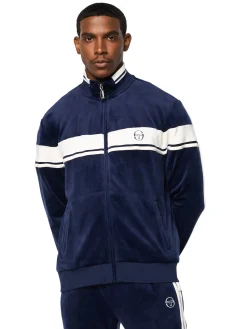 Damarindo Velour Track Jacket- Maritime Blue
