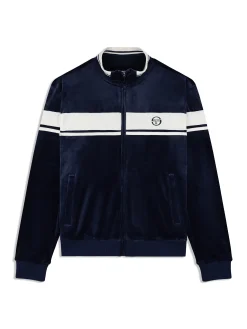 Damarindo Velour Track Jacket- Maritime Blue