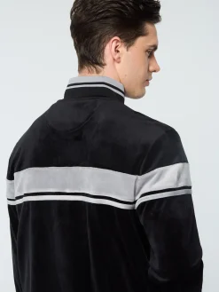 Damarindo Velour Track Jacket- Black Beauty