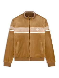 Damarindo Velour Track Jacket- Bronze Brown