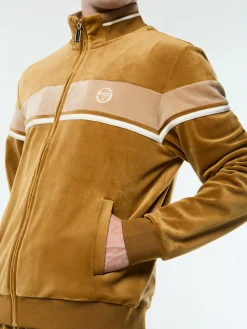 Damarindo Velour Track Jacket- Bronze Brown