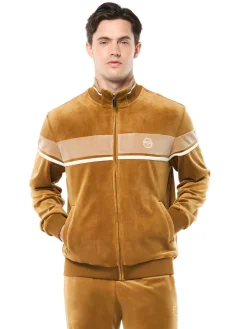 Damarindo Velour Track Jacket- Bronze Brown