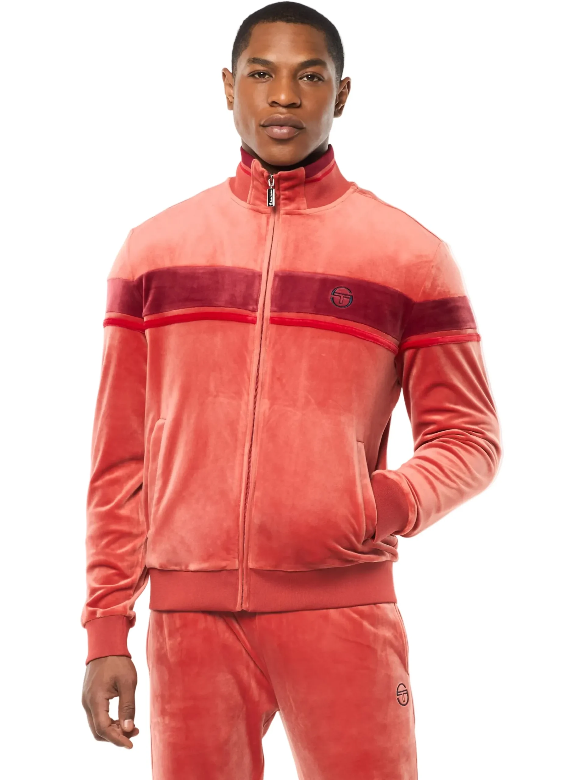Damarindo Velour Track Jacket- Hot Sauce