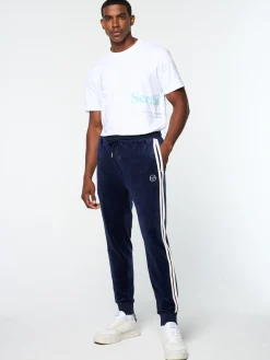 Damarindo Velour Track Pant- Maritime Blue